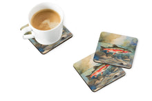 Load image into Gallery viewer, Trout Coasters - Set of 4 Lightweight Foam, Absorbent Drink Coasters