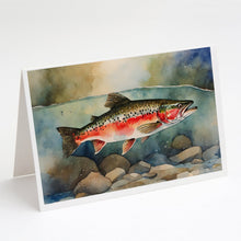 Load image into Gallery viewer, Trout Greeting Cards - Blank Note Cards – 8-Pack of Artist-Designed Cards with Envelopes