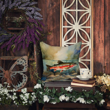 Load image into Gallery viewer, Trout Throw Pillow - 14x14 Decorative Pillow – Art for Your Home &amp; Patio