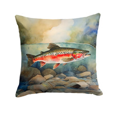 Load image into Gallery viewer, Trout Throw Pillow - 14x14 Decorative Pillow – Art for Your Home &amp; Patio