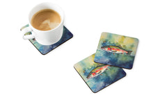 Load image into Gallery viewer, Trout Coasters - Set of 4 Lightweight Foam, Absorbent Drink Coasters