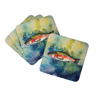 Load image into Gallery viewer, Trout Coasters - Set of 4 Lightweight Foam, Absorbent Drink Coasters