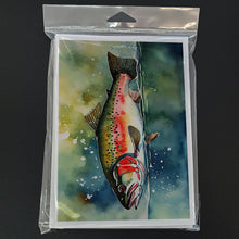 Load image into Gallery viewer, Trout Greeting Cards - Blank Note Cards – 8-Pack of Artist-Designed Cards with Envelopes