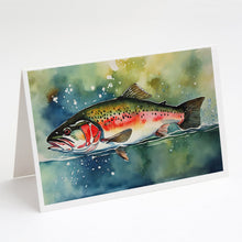 Load image into Gallery viewer, Trout Greeting Cards - Blank Note Cards – 8-Pack of Artist-Designed Cards with Envelopes