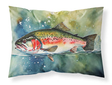 Load image into Gallery viewer, Trout Standard Pillowcase – Artistic Decorative Front, White Back