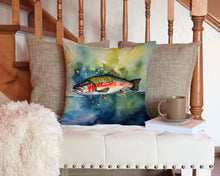 Load image into Gallery viewer, Trout Throw Pillow - 14x14 Decorative Pillow – Art for Your Home &amp; Patio