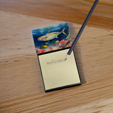 Load image into Gallery viewer, Yellowfin Tuna Sticky Note Holder- Refiilable Desk Accessory Note Pad
