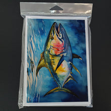 Load image into Gallery viewer, Yellowfin Tuna Greeting Cards - Blank Note Cards – 8-Pack of Artist-Designed Cards with Envelopes