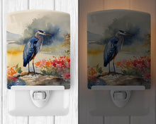 Load image into Gallery viewer, Blue Heron Ceramic Night Light