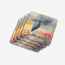 Load image into Gallery viewer, Blue Heron Coasters - Set of 4 Lightweight Foam, Absorbent Drink Coasters