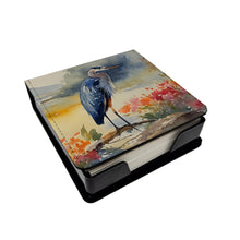 Load image into Gallery viewer, Blue Heron PU Leather Note Paper Holder
