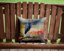 Load image into Gallery viewer, Blue Heron Throw Pillow - 14x14 Decorative Pillow – Art for Your Home &amp; Patio