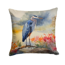 Load image into Gallery viewer, Blue Heron Throw Pillow - 14x14 Decorative Pillow – Art for Your Home &amp; Patio
