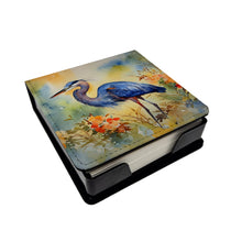 Load image into Gallery viewer, Blue Heron PU Leather Note Paper Holder