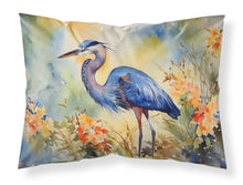 Load image into Gallery viewer, Blue Heron Standard Pillowcase – Artistic Decorative Front, White Back