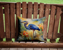 Load image into Gallery viewer, Blue Heron Throw Pillow - 14x14 Decorative Pillow – Art for Your Home &amp; Patio