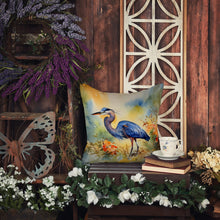 Load image into Gallery viewer, Blue Heron Throw Pillow - 14x14 Decorative Pillow – Art for Your Home &amp; Patio