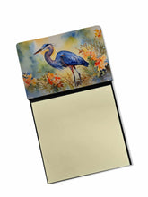 Load image into Gallery viewer, Blue Heron Sticky Note Holder- Refiilable Desk Accessory Note Pad