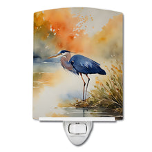 Load image into Gallery viewer, Blue Heron Ceramic Night Light