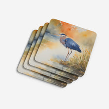 Load image into Gallery viewer, Blue Heron Coasters - Set of 4 Lightweight Foam, Absorbent Drink Coasters