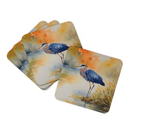 Load image into Gallery viewer, Blue Heron Coasters - Set of 4 Lightweight Foam, Absorbent Drink Coasters
