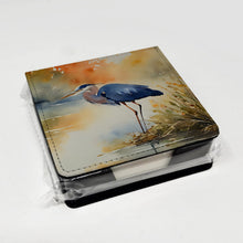 Load image into Gallery viewer, Blue Heron PU Leather Note Paper Holder