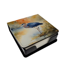 Load image into Gallery viewer, Blue Heron PU Leather Note Paper Holder