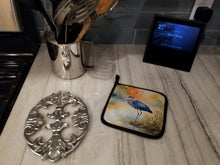 Load image into Gallery viewer, Blue Heron Pot Holders - Set of 2 Decorative Kitchen Helpers | Made in the USA