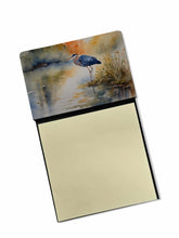 Load image into Gallery viewer, Blue Heron Sticky Note Holder- Refiilable Desk Accessory Note Pad