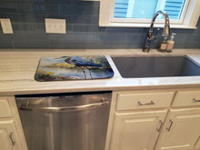 Load image into Gallery viewer, Blue Heron Dish Drying Mat