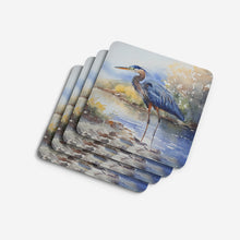 Load image into Gallery viewer, Blue Heron Coasters - Set of 4 Lightweight Foam, Absorbent Drink Coasters