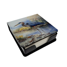 Load image into Gallery viewer, Blue Heron PU Leather Note Paper Holder