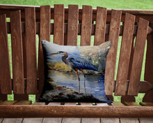 Load image into Gallery viewer, Blue Heron Throw Pillow - 14x14 Decorative Pillow – Art for Your Home &amp; Patio