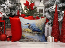 Load image into Gallery viewer, Blue Heron Throw Pillow - 14x14 Decorative Pillow – Art for Your Home &amp; Patio