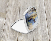 Load image into Gallery viewer, Blue Heron Compact Mirror – Stylish Purse Mirror with Artistic Covers