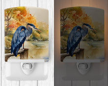 Load image into Gallery viewer, Blue Heron Ceramic Night Light