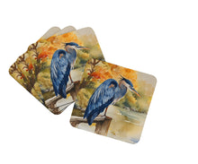 Load image into Gallery viewer, Blue Heron Coasters - Set of 4 Lightweight Foam, Absorbent Drink Coasters