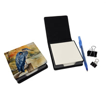 Load image into Gallery viewer, Blue Heron PU Leather Note Paper Holder