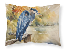 Load image into Gallery viewer, Blue Heron Standard Pillowcase – Artistic Decorative Front, White Back