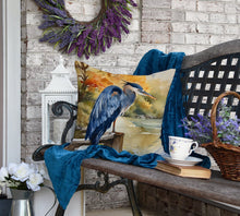 Load image into Gallery viewer, Blue Heron Throw Pillow