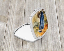 Load image into Gallery viewer, Blue Heron Compact Mirror – Stylish Purse Mirror with Artistic Covers