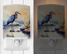Load image into Gallery viewer, Blue Heron Ceramic Night Light