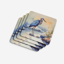 Load image into Gallery viewer, Blue Heron Coasters - Set of 4 Lightweight Foam, Absorbent Drink Coasters