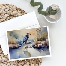 Load image into Gallery viewer, Blue Heron Greeting Cards - Blank Note Cards – 8-Pack of Artist-Designed Cards with Envelopes