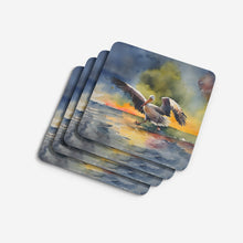 Load image into Gallery viewer, Pelican Coasters - Set of 4 Lightweight Foam, Absorbent Drink Coasters