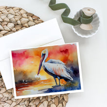 Load image into Gallery viewer, Pelican Greeting Cards - Blank Note Cards – 8-Pack of Artist-Designed Cards with Envelopes