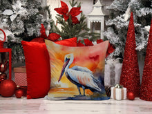 Load image into Gallery viewer, Pelican Throw Pillow - 14x14 Decorative Pillow – Art for Your Home &amp; Patio