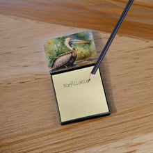 Load image into Gallery viewer, Pelican Sticky Note Holder- Refiilable Desk Accessory Note Pad