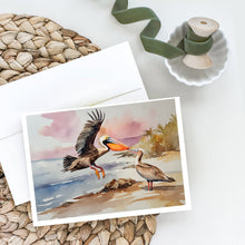 Load image into Gallery viewer, Pelican Greeting Cards - Blank Note Cards – 8-Pack of Artist-Designed Cards with Envelopes