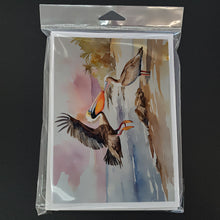 Load image into Gallery viewer, Pelican Greeting Cards - Blank Note Cards – 8-Pack of Artist-Designed Cards with Envelopes